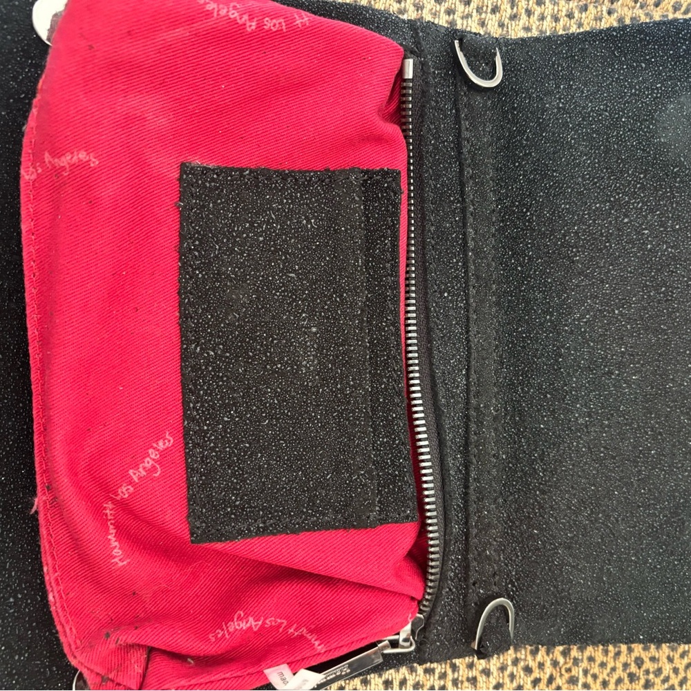 Hammitt Black and Red Small VIP gunmetal Crossbody Bag with box - Picture 11 of 16